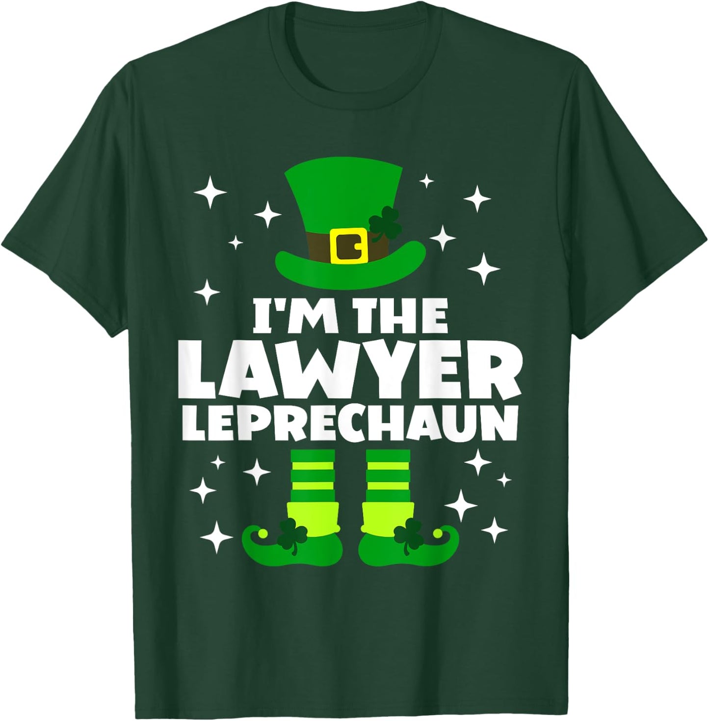 Funny Irish Lawyer Leprechaun Happy St Patricks Day Ireland T-Shirt - T-Shirt | Forest