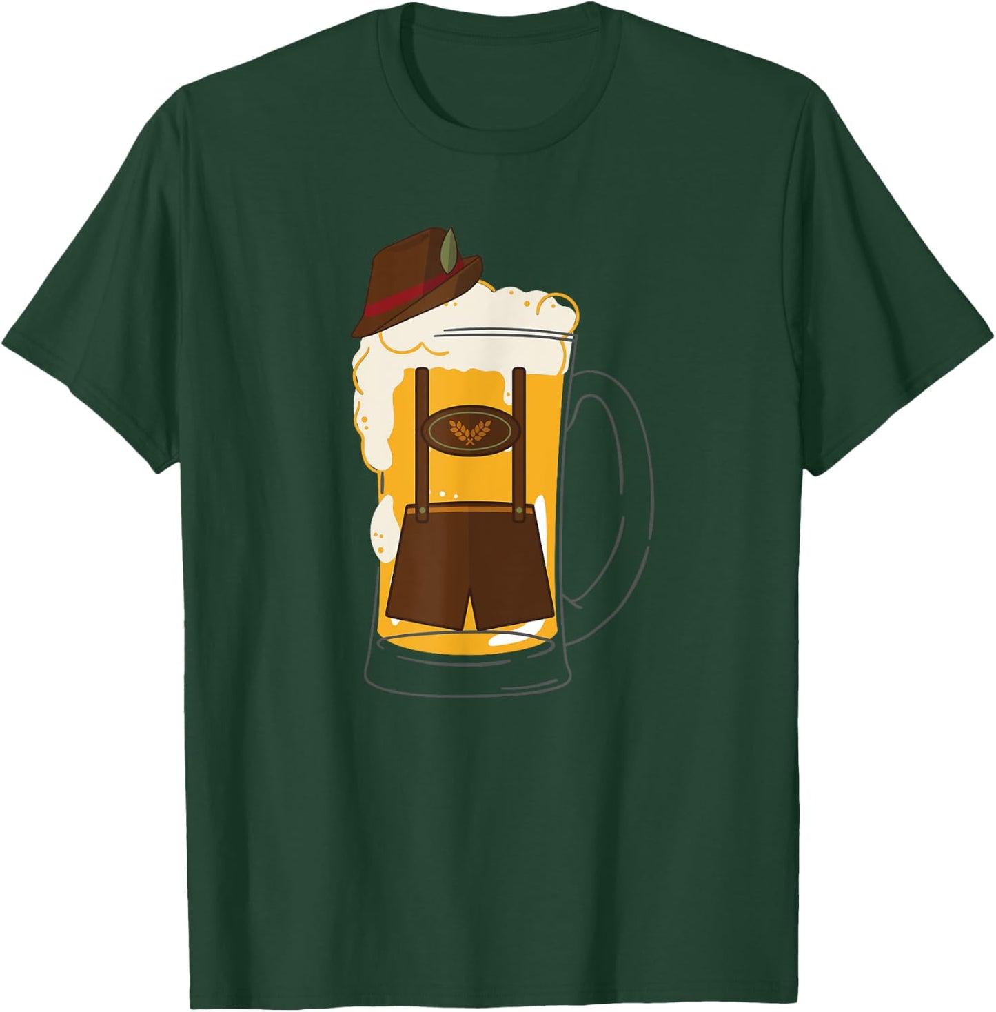 German Beer Bier Stein Funny Beer Fall Festival Beer Drinker T-Shirt - T-Shirt | Forest