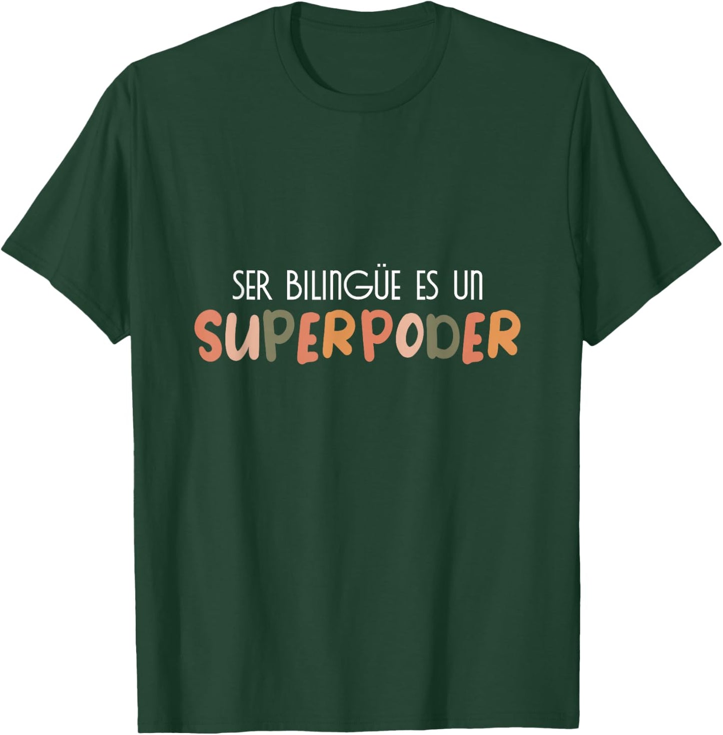 Ser bilingue es un superpoder Spanish Teacher esl Teacher T-Shirt - T-Shirt | Forest