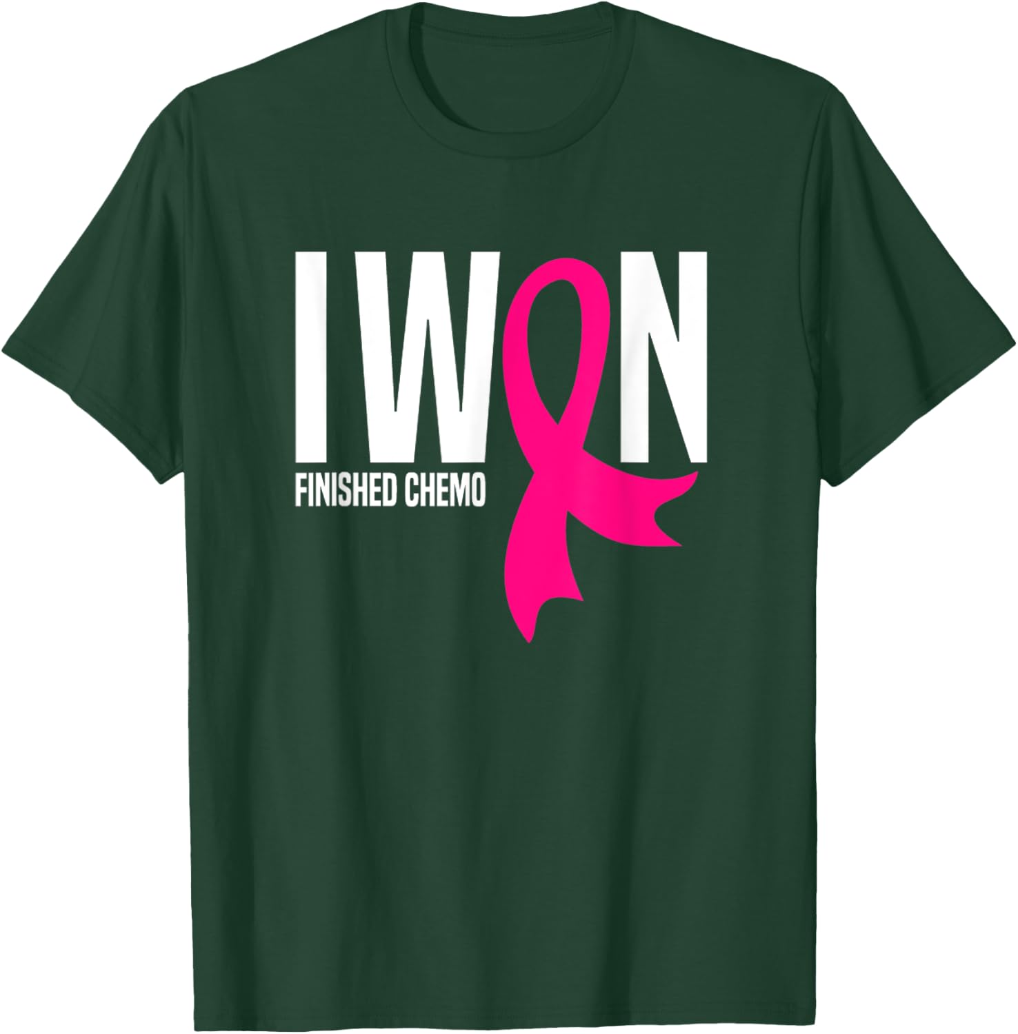 I Won Finished Chemo Breast Cancer Survivor T-Shirt - T-Shirt | Forest