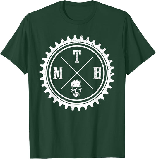 MTB Mountain Bike Downhill Biking Cycling Cyclist Biker T-Shirt - T-Shirt | Forest