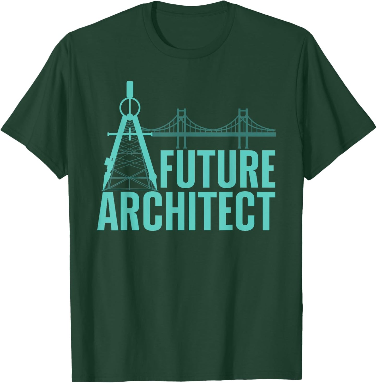 Cool Future Architect Art Boy Girl Kids Architecture Student T-Shirt - T-Shirt | Forest