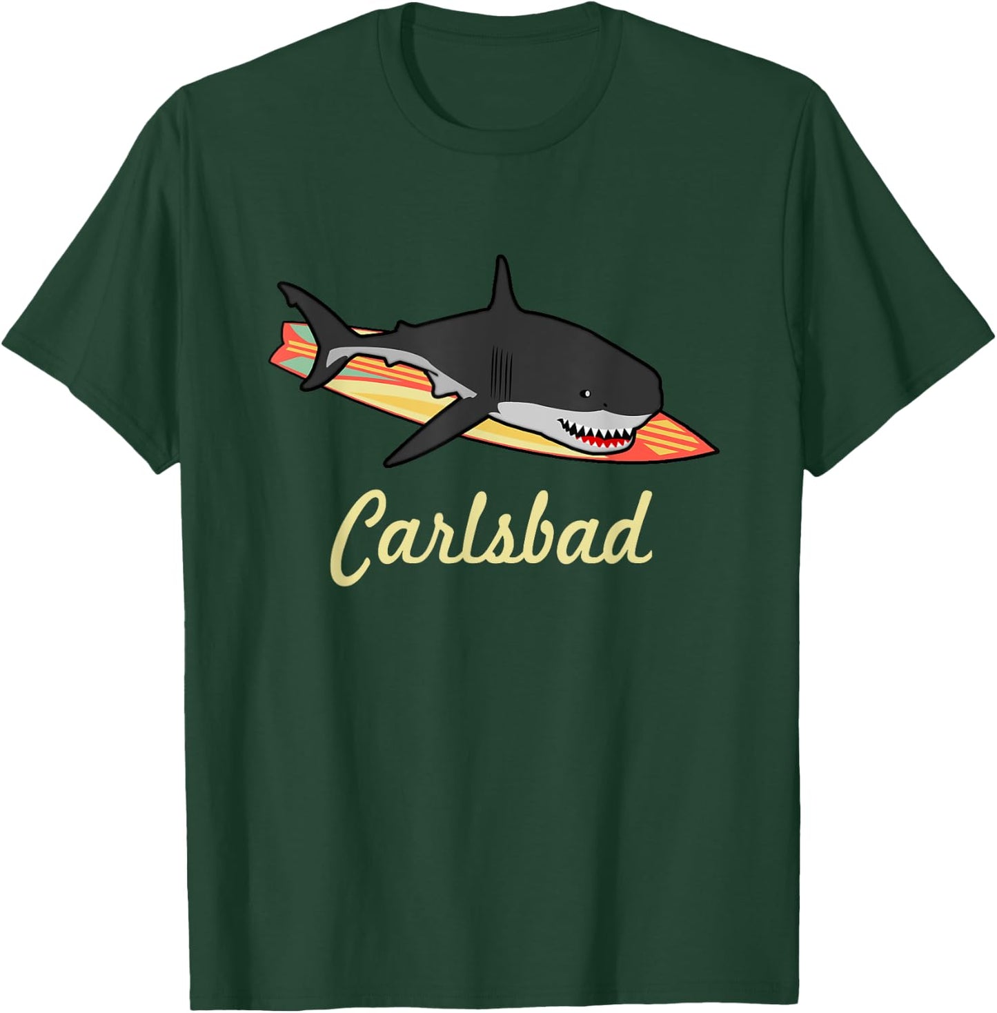 Carlsbad California Beach Souvenir Graphic Surf T Gifts T-Shirt - T-Shirt | Forest