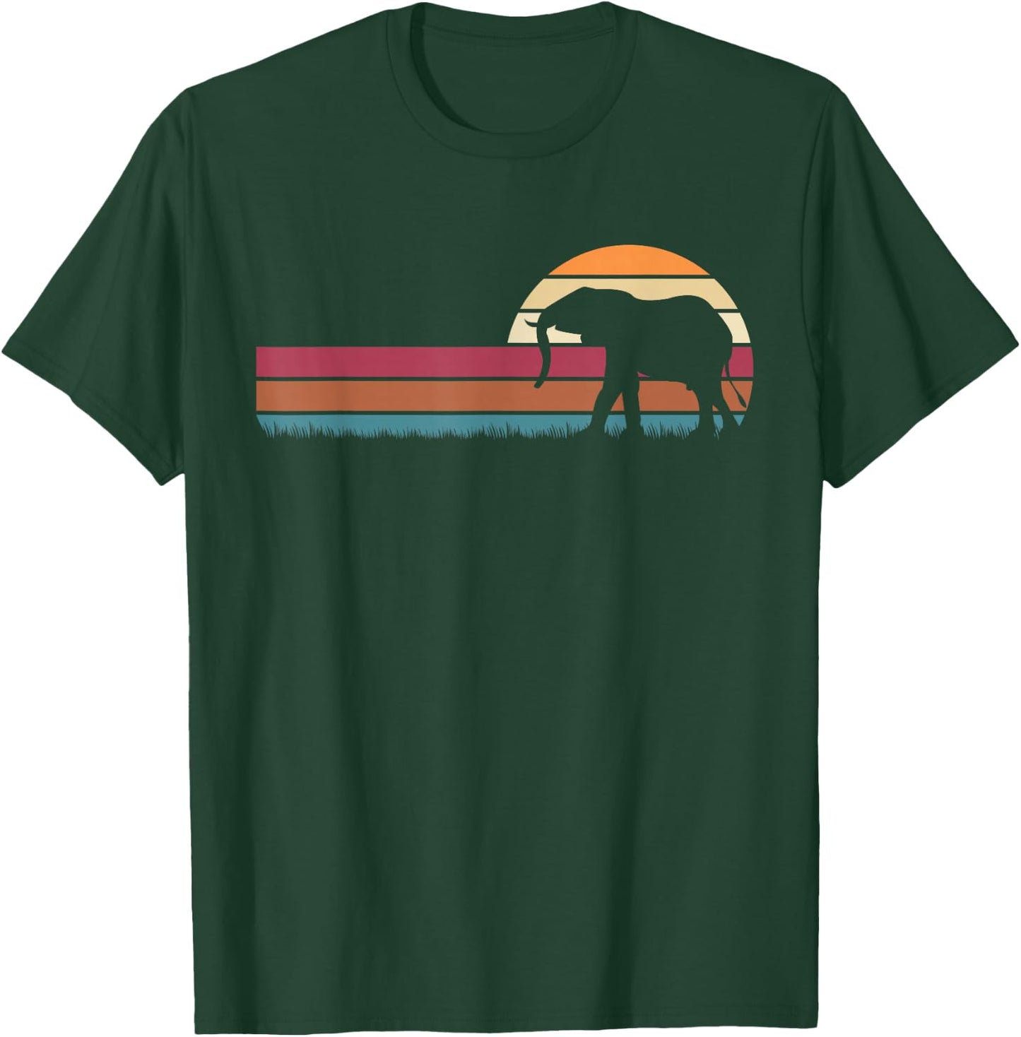 Vintage Retro Elephant T-Shirt - T-Shirt | Forest