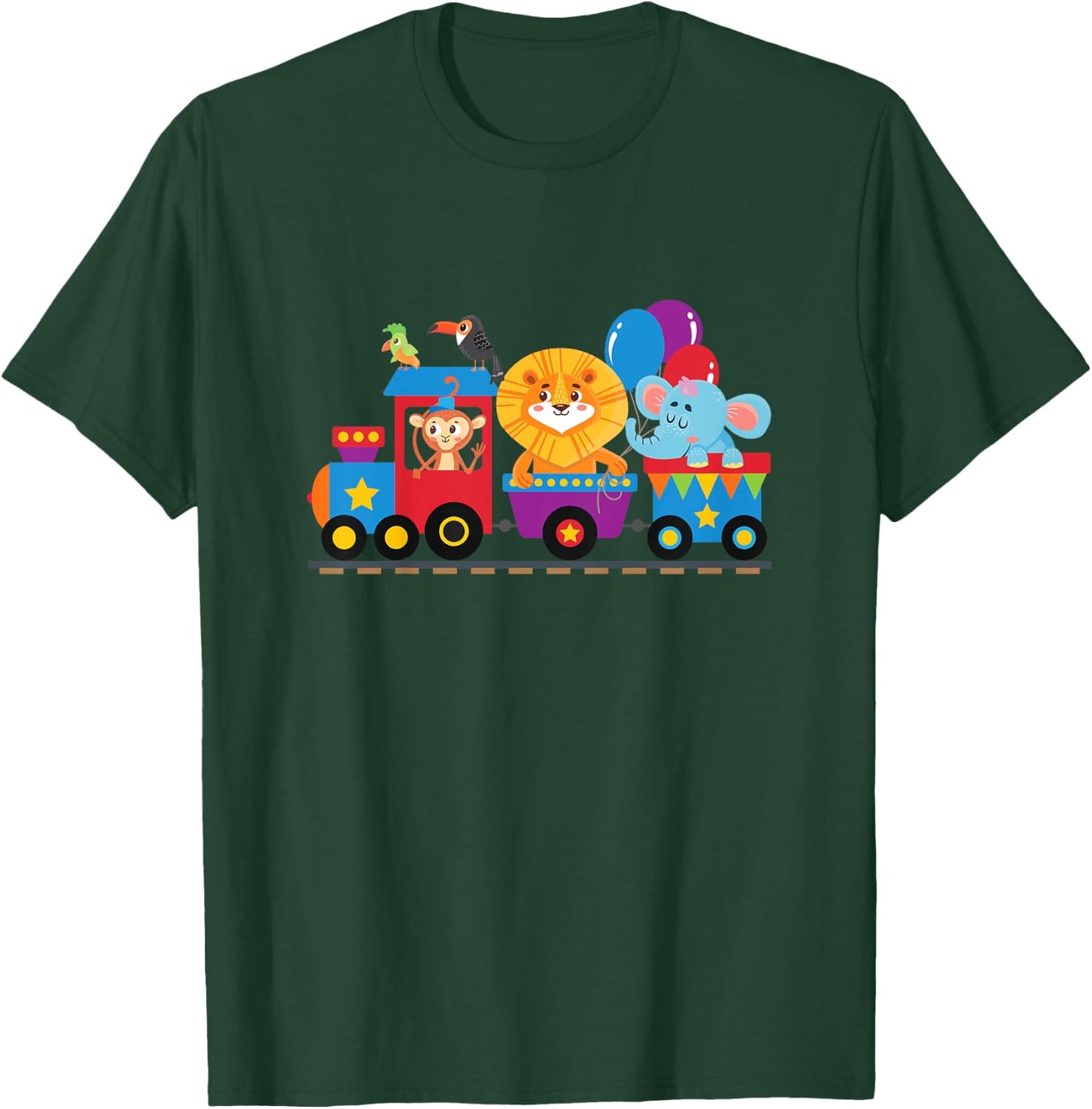 Zoo Animals Birthday Party - Zoo Train T-Shirt - T-Shirt | Forest