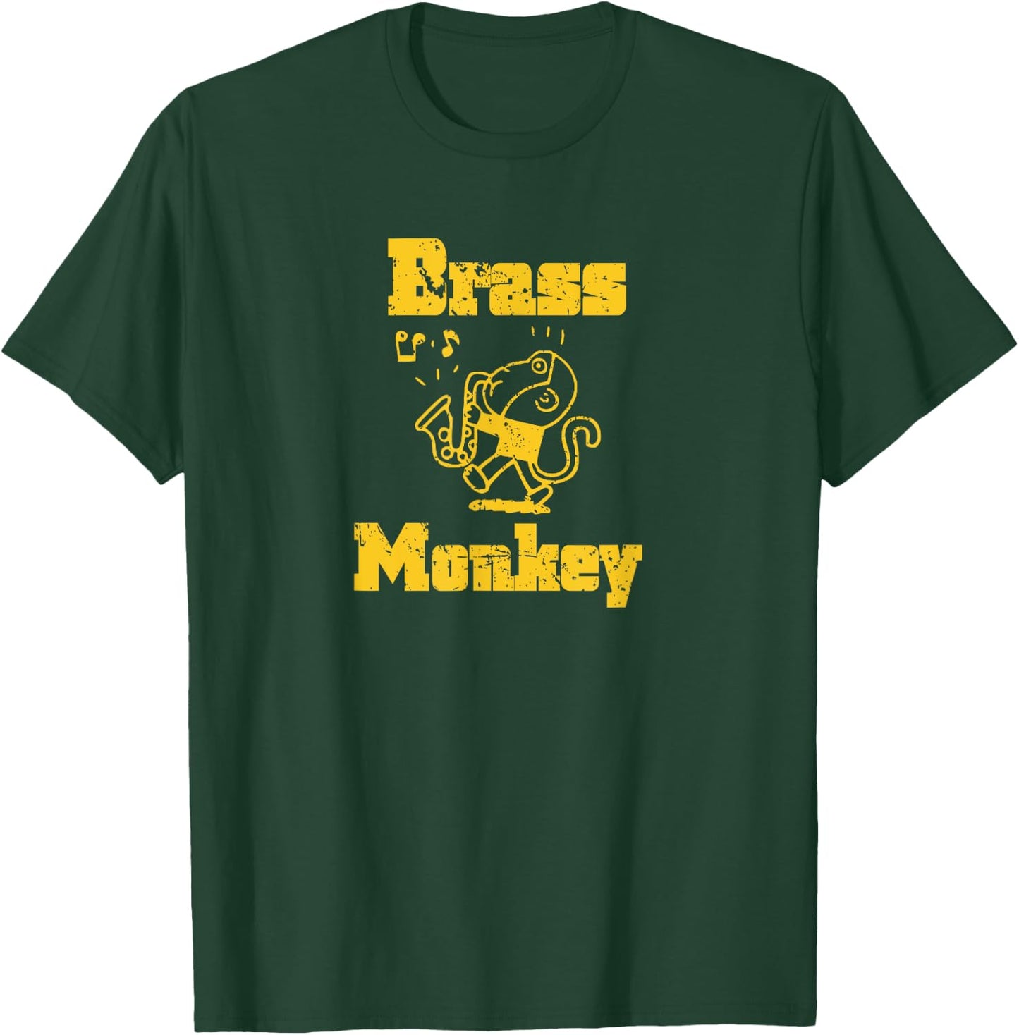 Monkey Playing Musical Instrument Brass Monkey Hip Hop Tops T-Shirt - T-Shirt | Forest