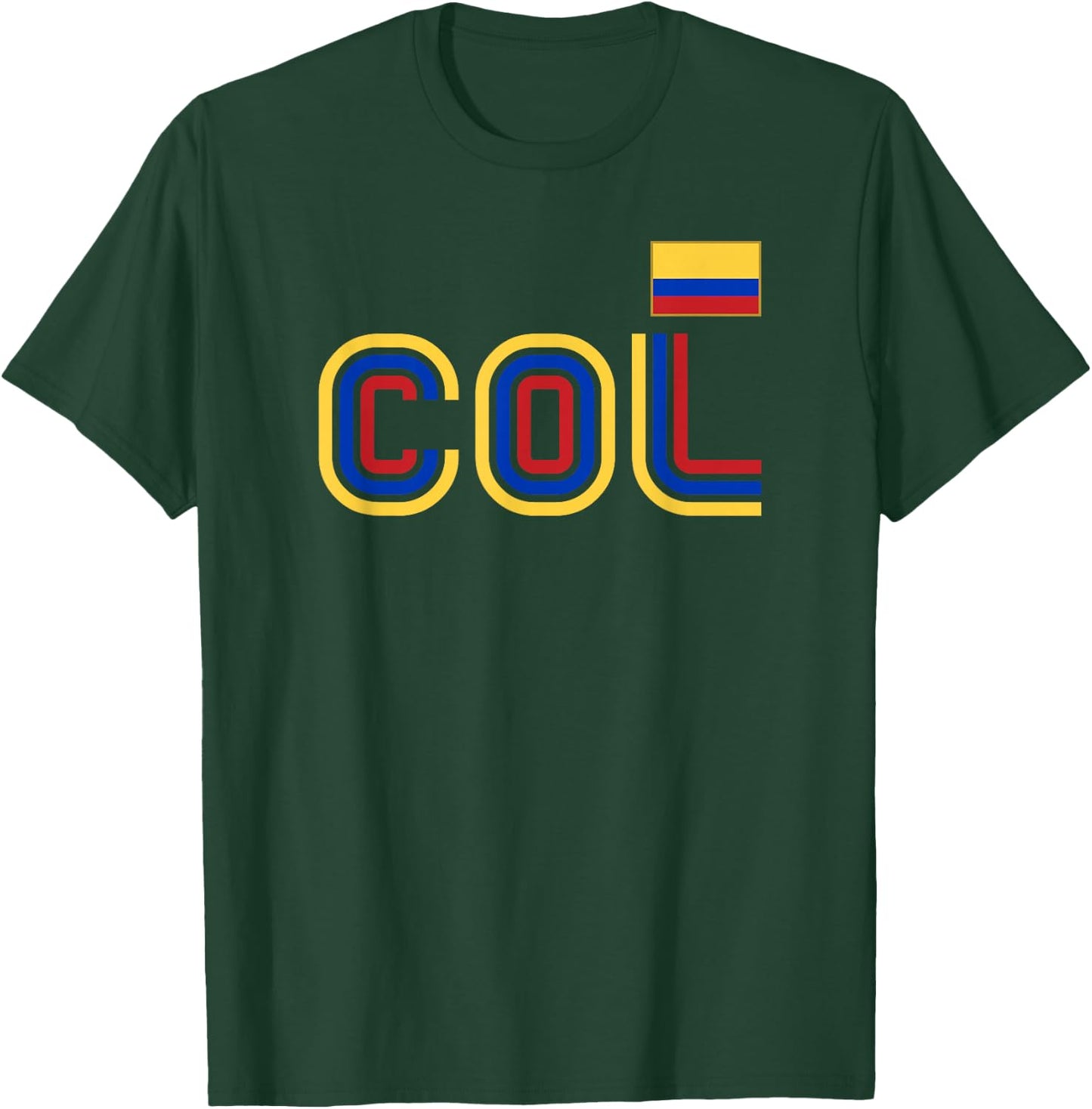 Colombia Flag Retro International Country Colombian Pride T-Shirt - T-Shirt | Forest