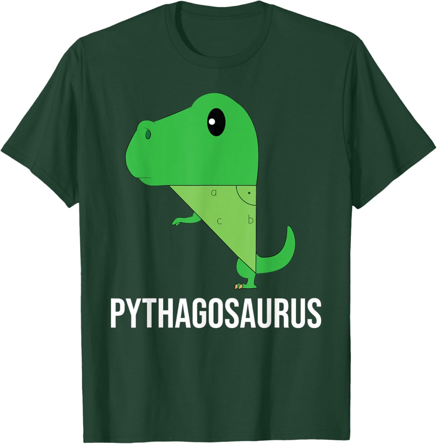 Pythagora's Formula Maths Teacher Nerd T-Rex Dinosaur T-Shirt - T-Shirt | Forest