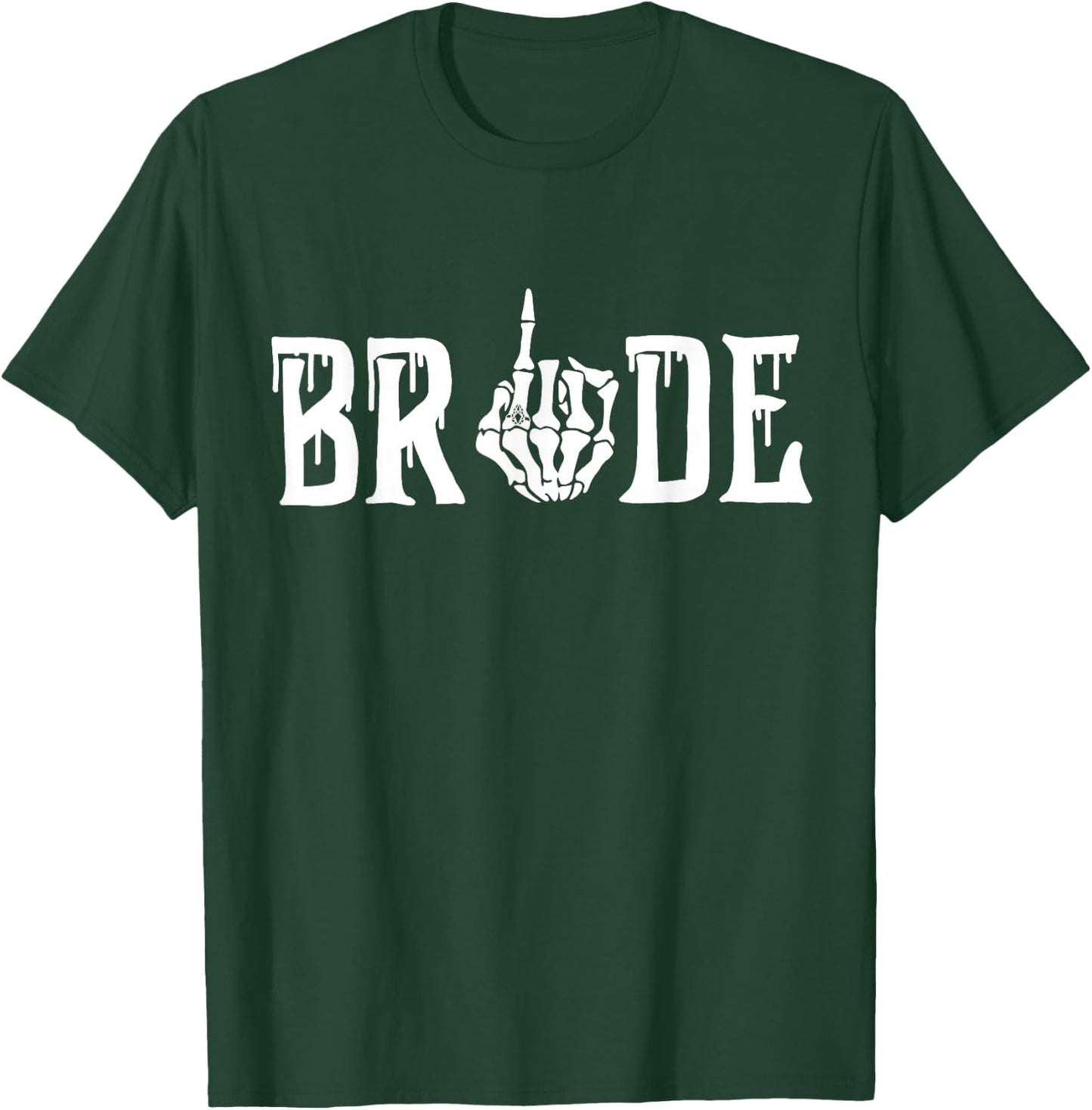 Gothic Skeleton Bride Wedding Just Married Spooky Halloween T-Shirt - T-Shirt | Forest