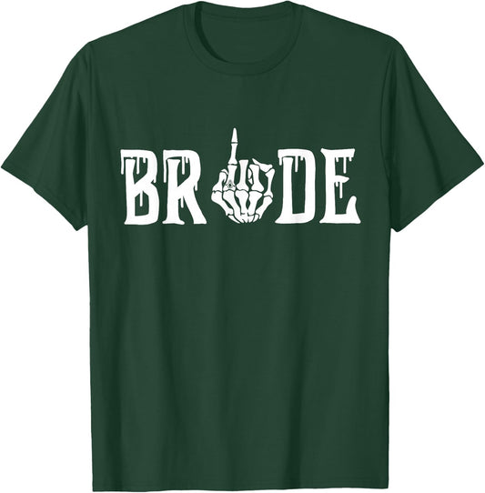 Gothic Skeleton Bride Wedding Just Married Spooky Halloween T-Shirt - T-Shirt | Forest