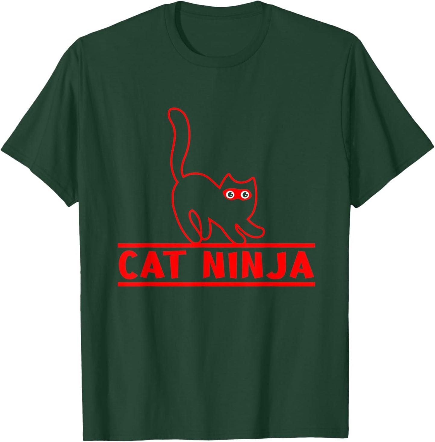Cute Cat Ninja Funny Animals Meow Cool Black Cat Pets Women T-Shirt - T-Shirt | Forest