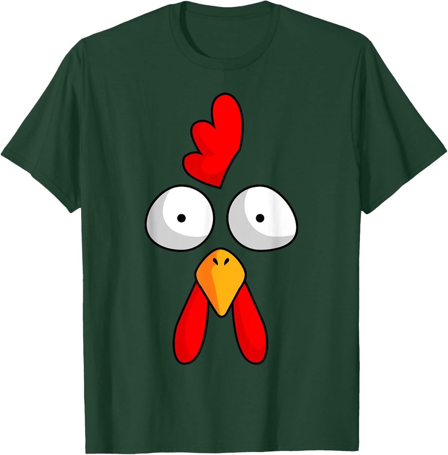 Chicken Face Rooster Halloween Costume Farm Poultry T-Shirt - T-Shirt | Forest