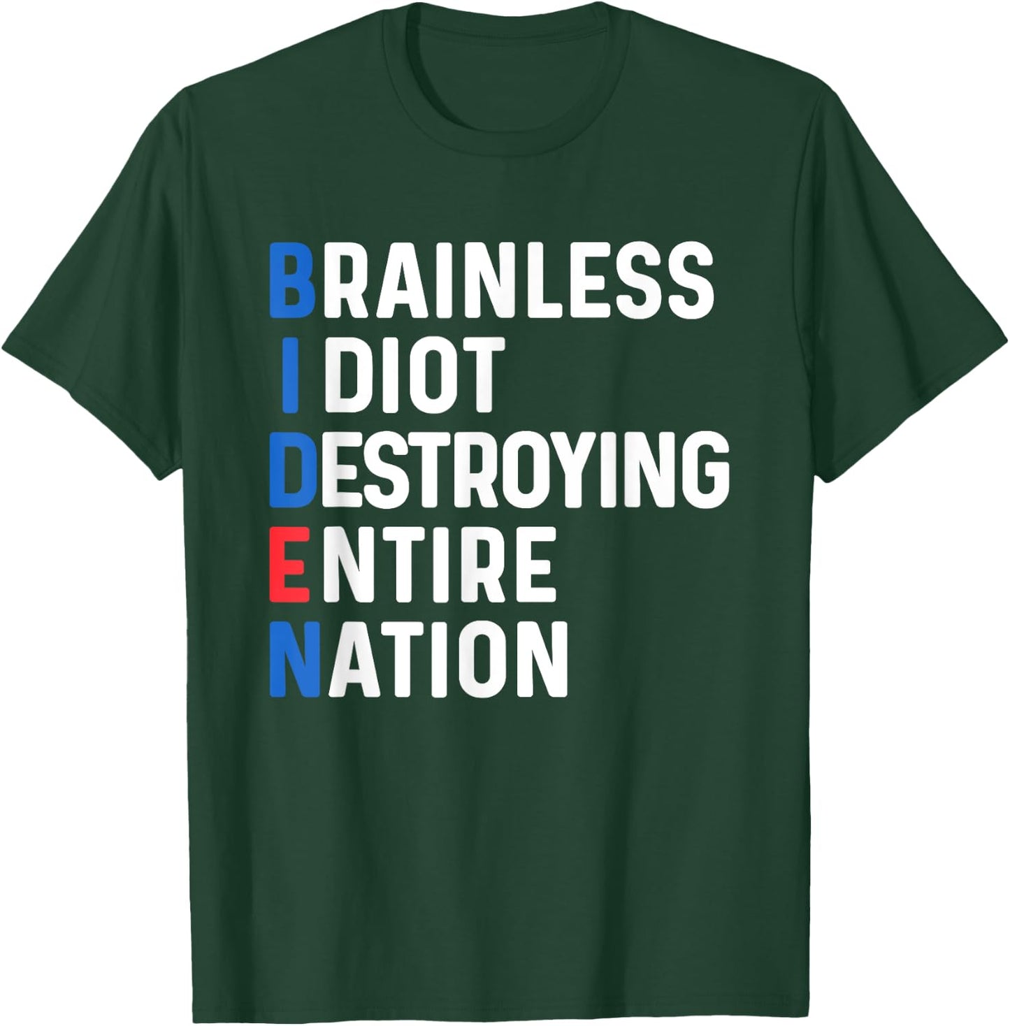 Biden Sucks Anti Biden Idiot Funny Political humor T-Shirt - T-Shirt | Forest