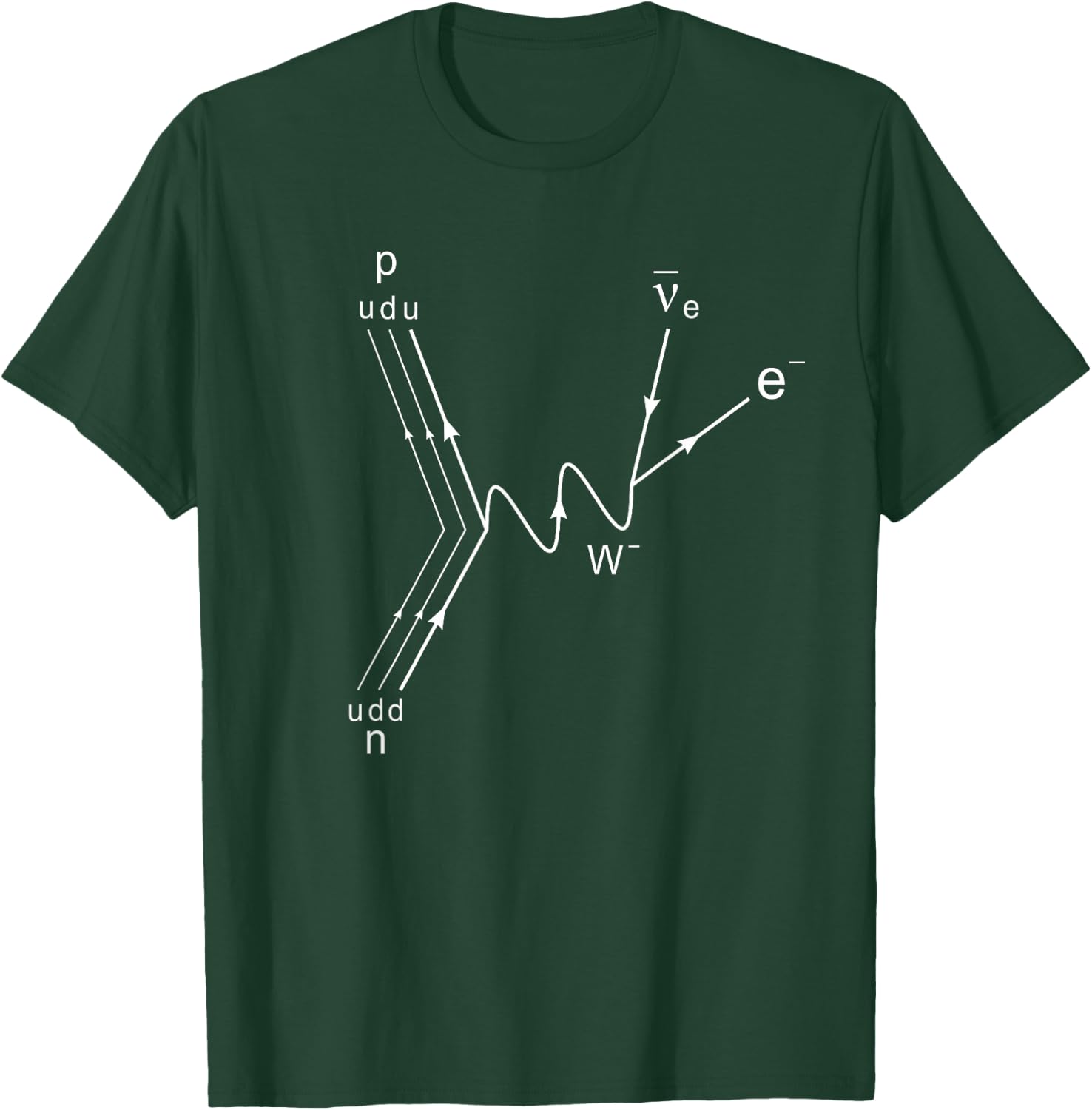 Feynman Diagram, Proton Neutron Scattering T-Shirt - T-Shirt | Forest