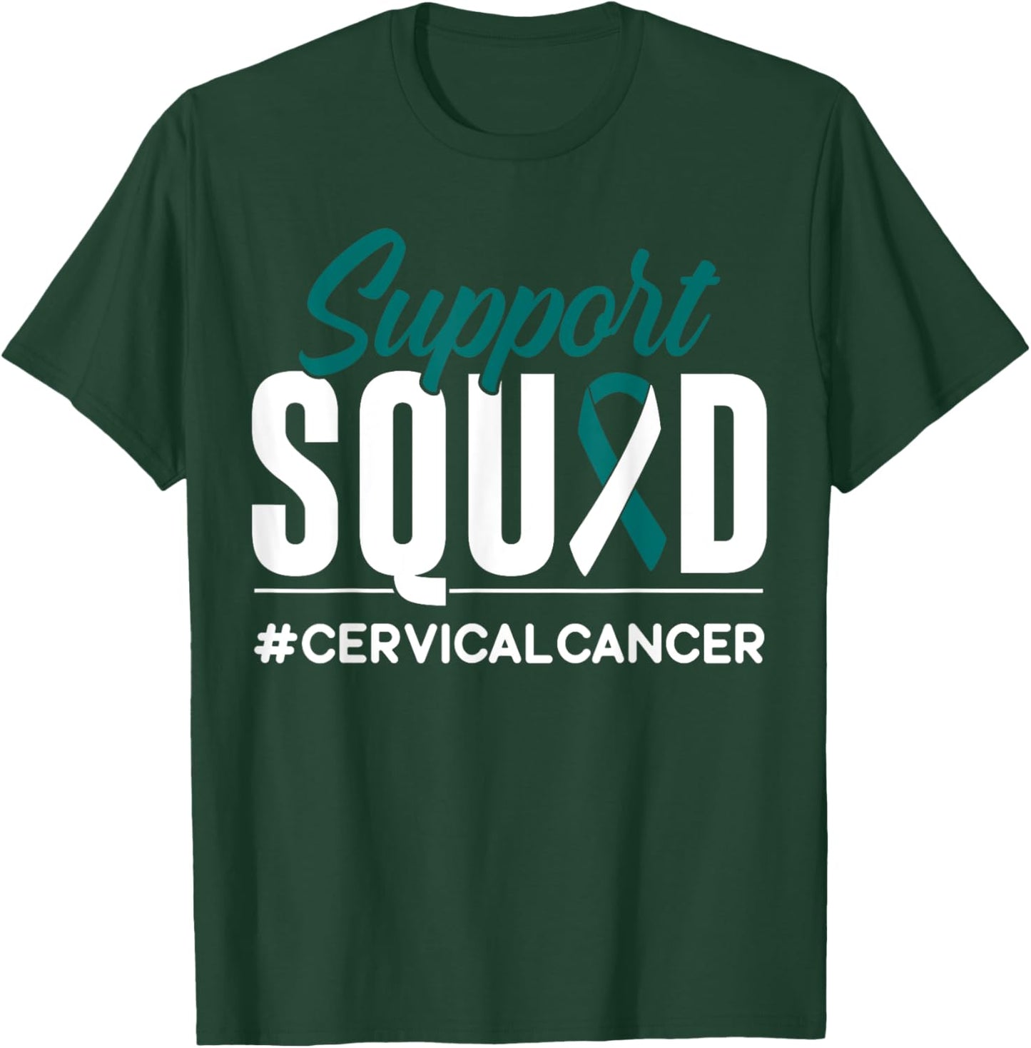Cancer Survivor Cervical Cancer Awareness Gift T-Shirt - T-Shirt | Forest