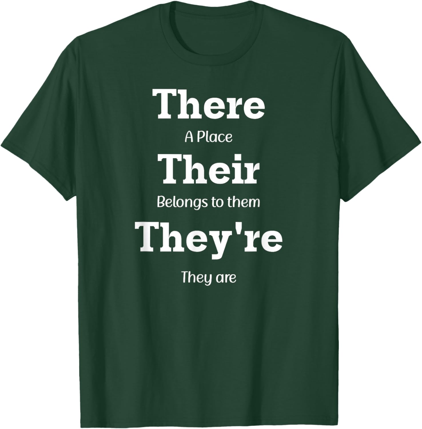 Vocabulary Police Their There They're Funny English Teacher T-Shirt - T-Shirt | Forest