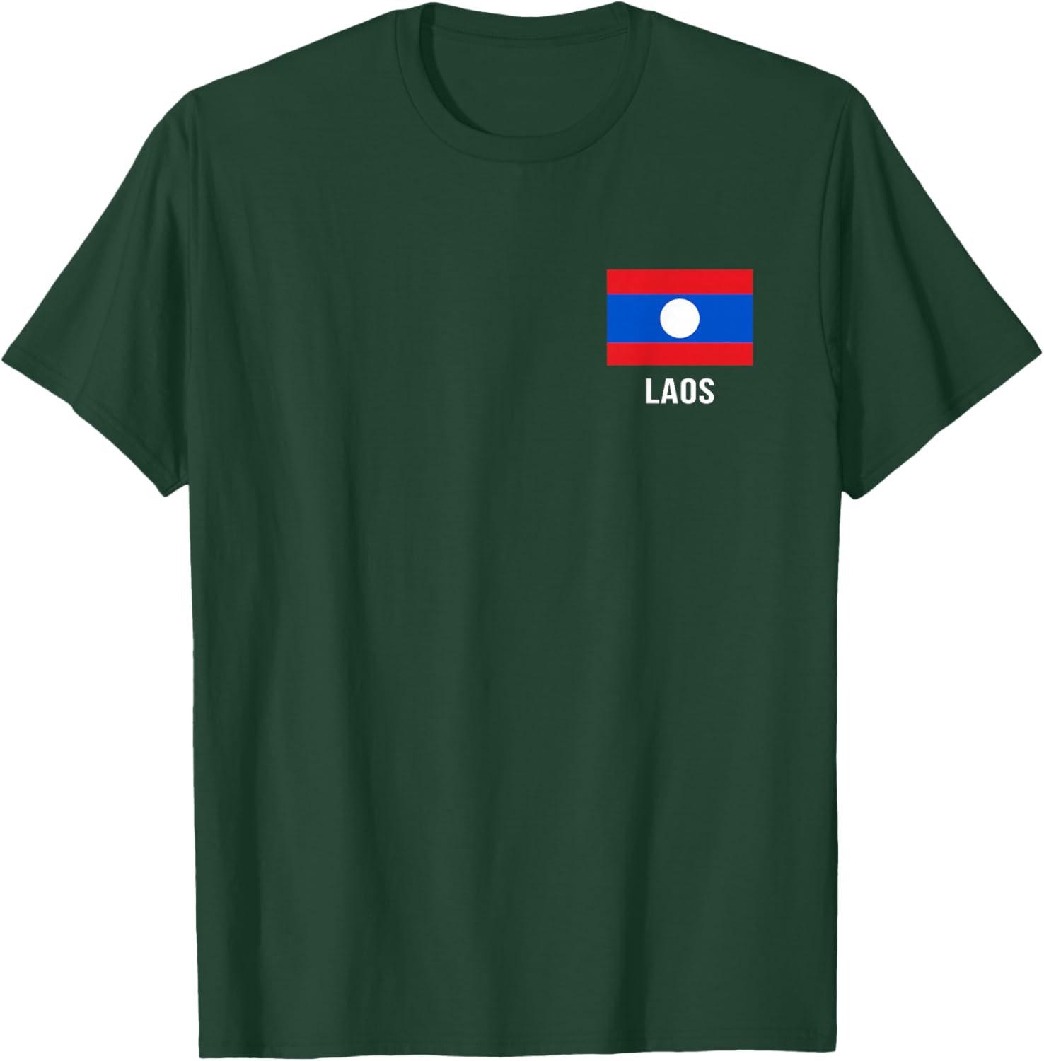 Laos Flag Shirt | Laotian T-Shirt - T-Shirt | Forest