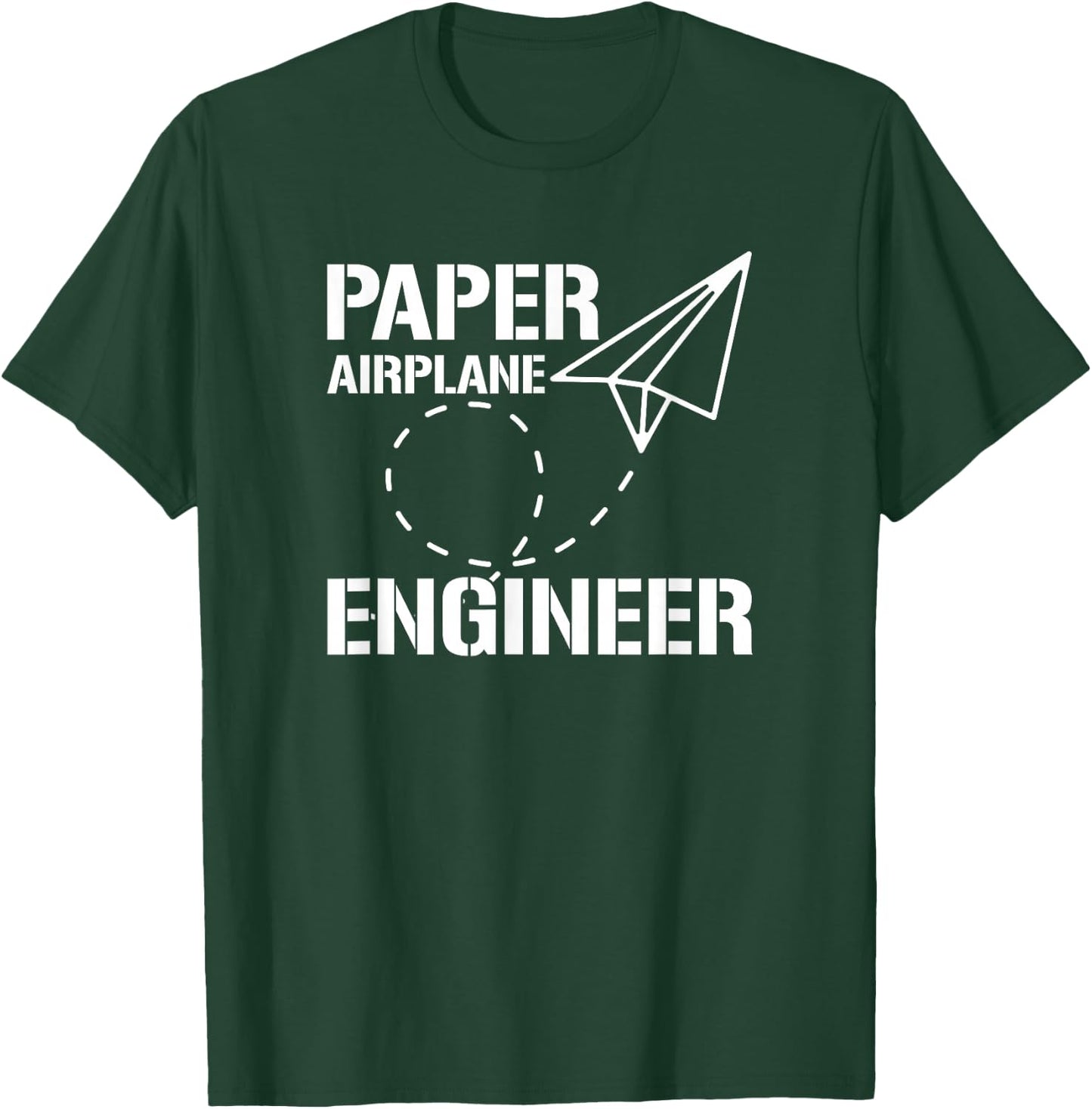 Paper Airplane Engineer, Paper Plane Builder T-Shirt - T-Shirt | Forest
