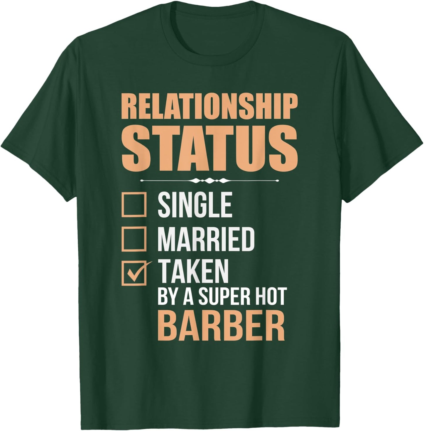 Funny Wife Barber Haircut Girlfriend Boyfriend Husband T-Shirt - T-Shirt | Forest