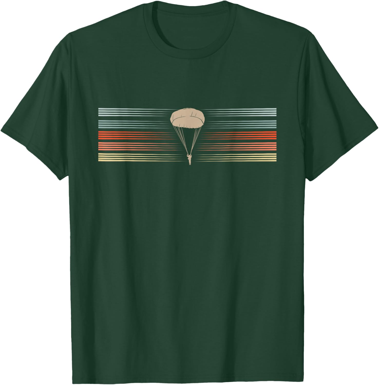 Paratrooper Airborne Jump Vintage T-Shirt - T-Shirt | Forest