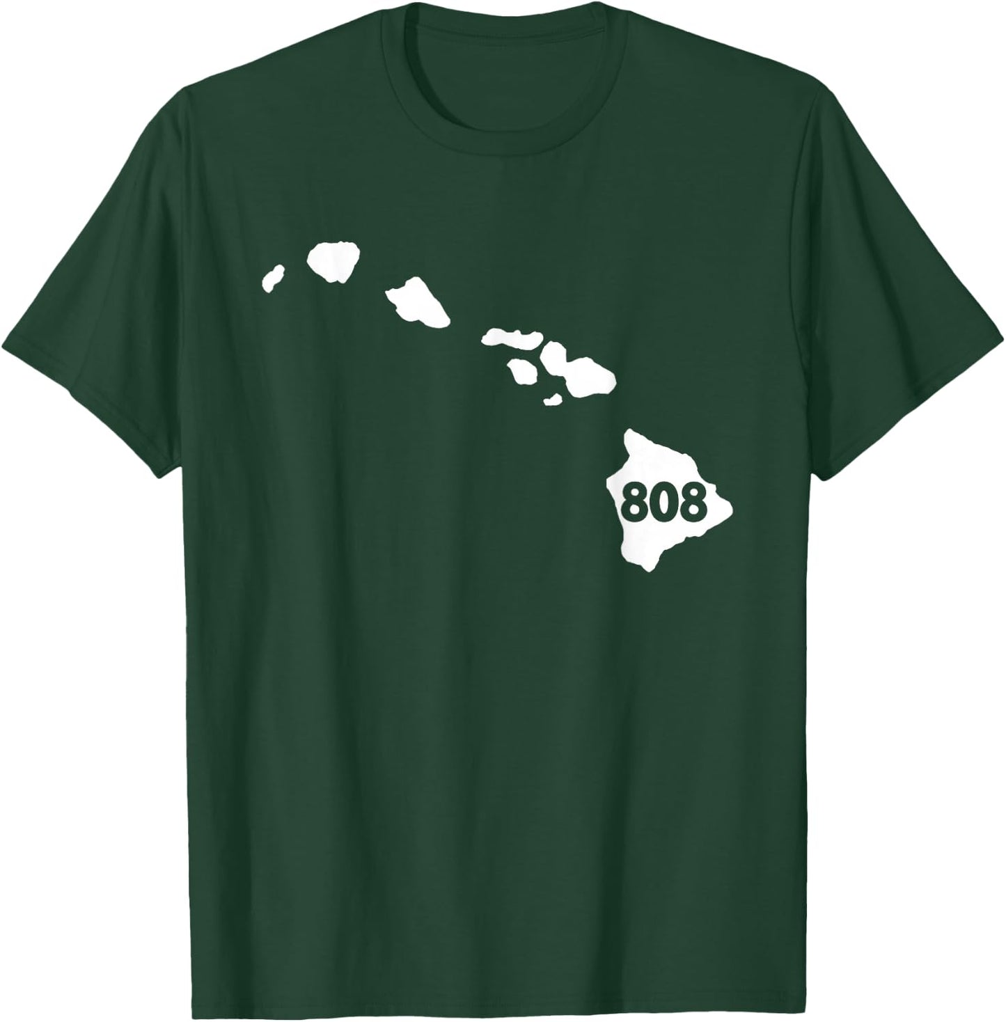 Hawaii 808 Area Code T-Shirt - T-Shirt | Forest