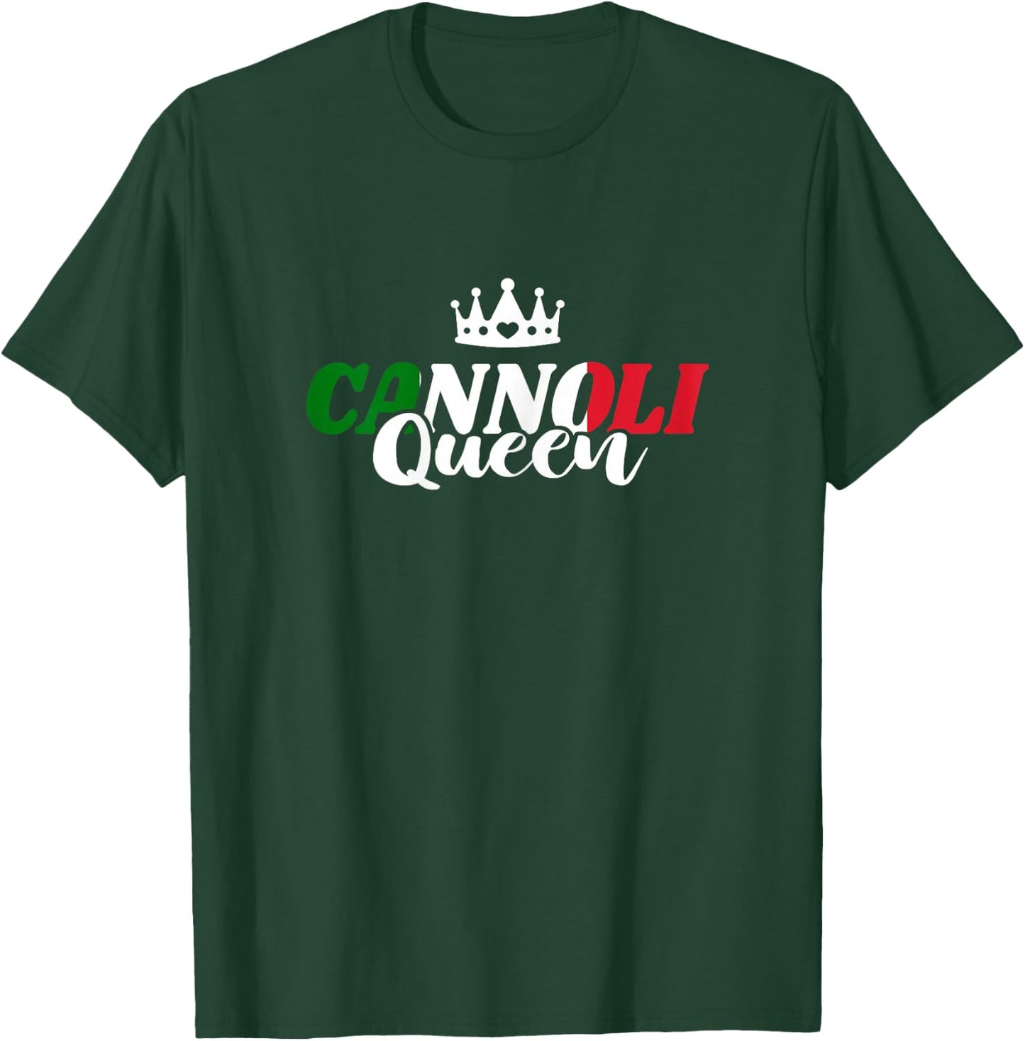 Cannoli Queen Italy Food Italian Food Cannoli Lover Crown T-Shirt - T-Shirt | Forest