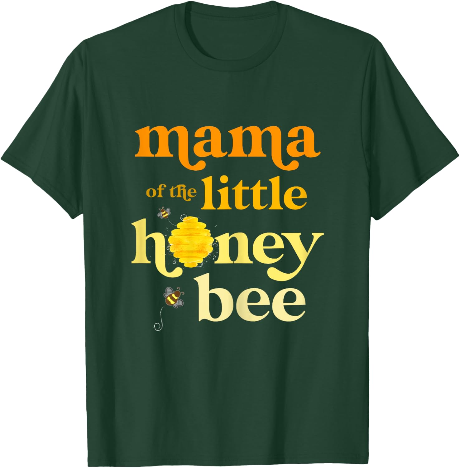 Mama of Little Honey Bee Birthday Gender Reveal Baby Shower T-Shirt - T-Shirt | Forest