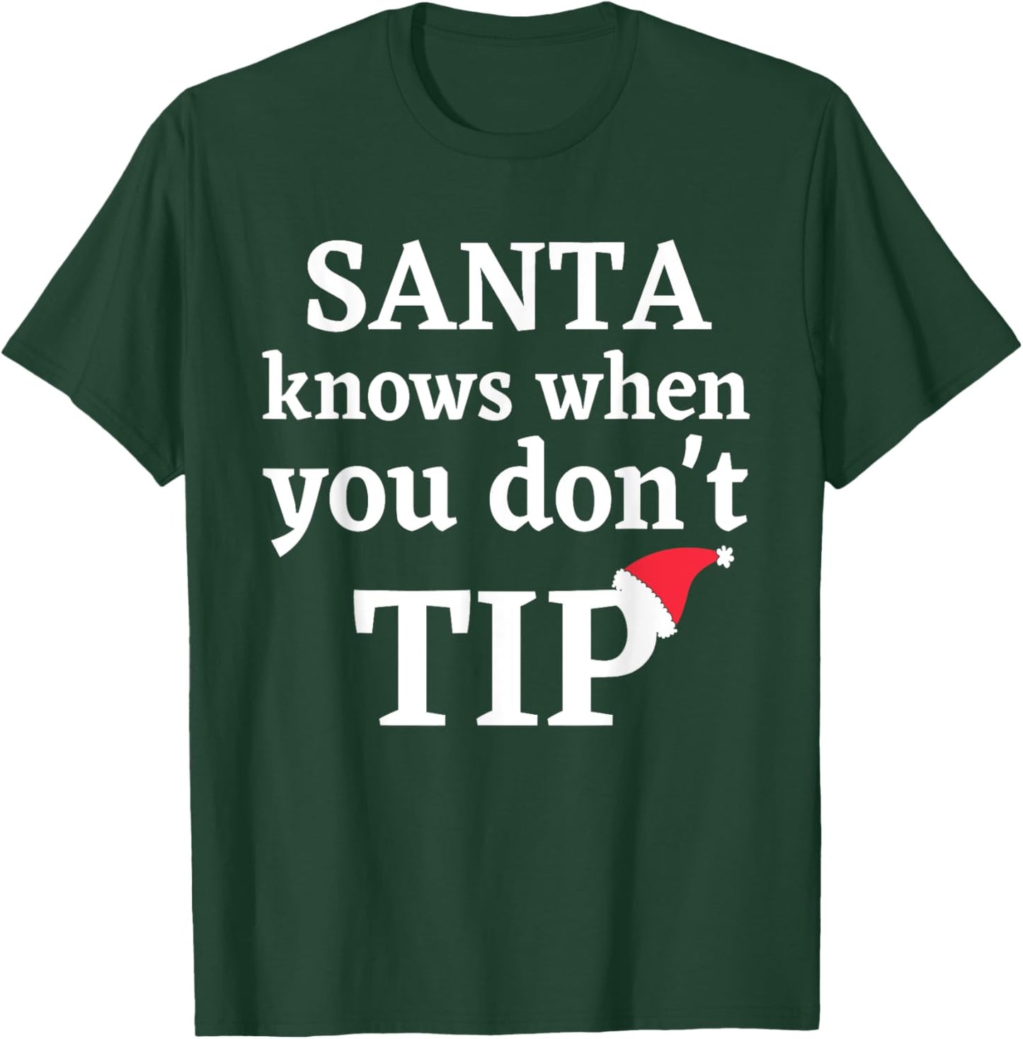 Funny Bartender Waitress Christmas Holiday Santa Gift 2024 T-Shirt - T-Shirt | Forest