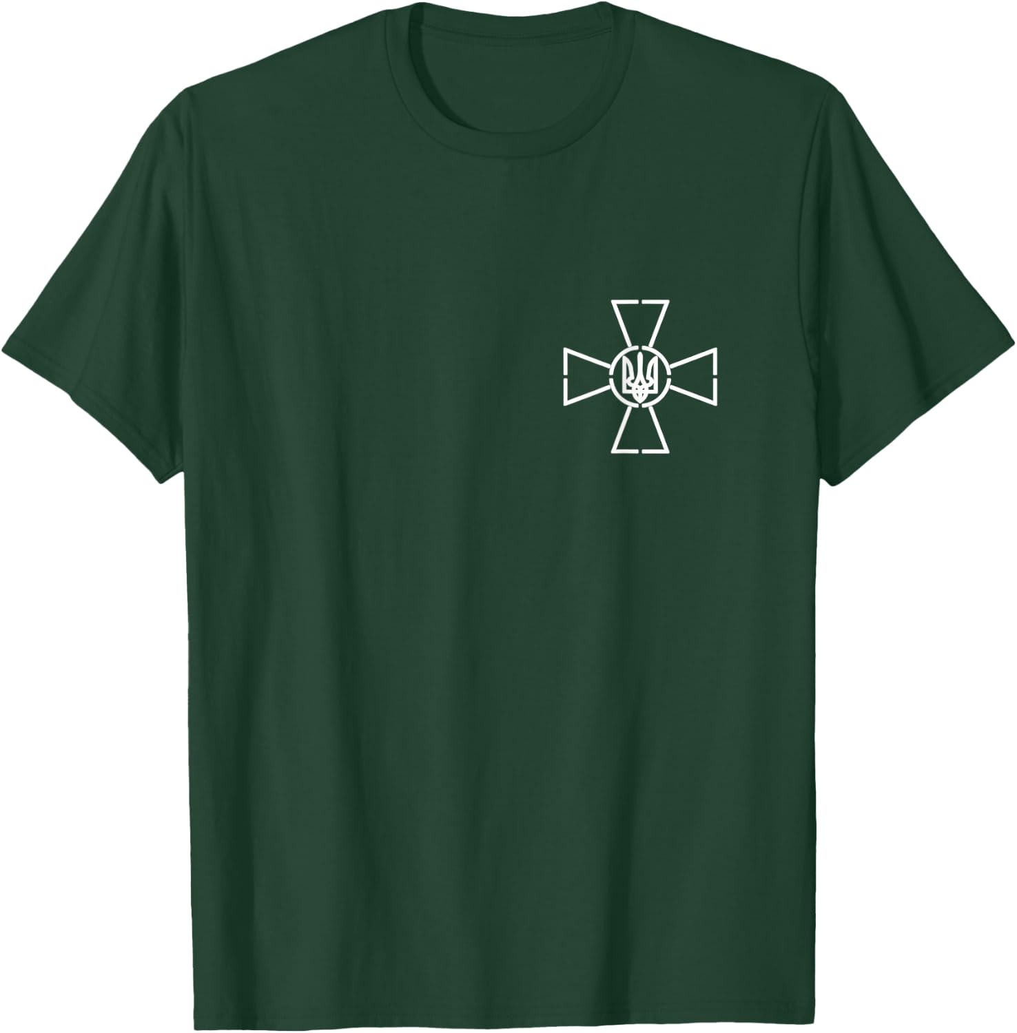 Ukraine Armed Forces Emblem Ukrainian Army Flag T-Shirt - T-Shirt | Forest