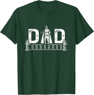 Firefighter Dad Fireman First Responder Fire Rescue T-Shirt - T-Shirt | Forest