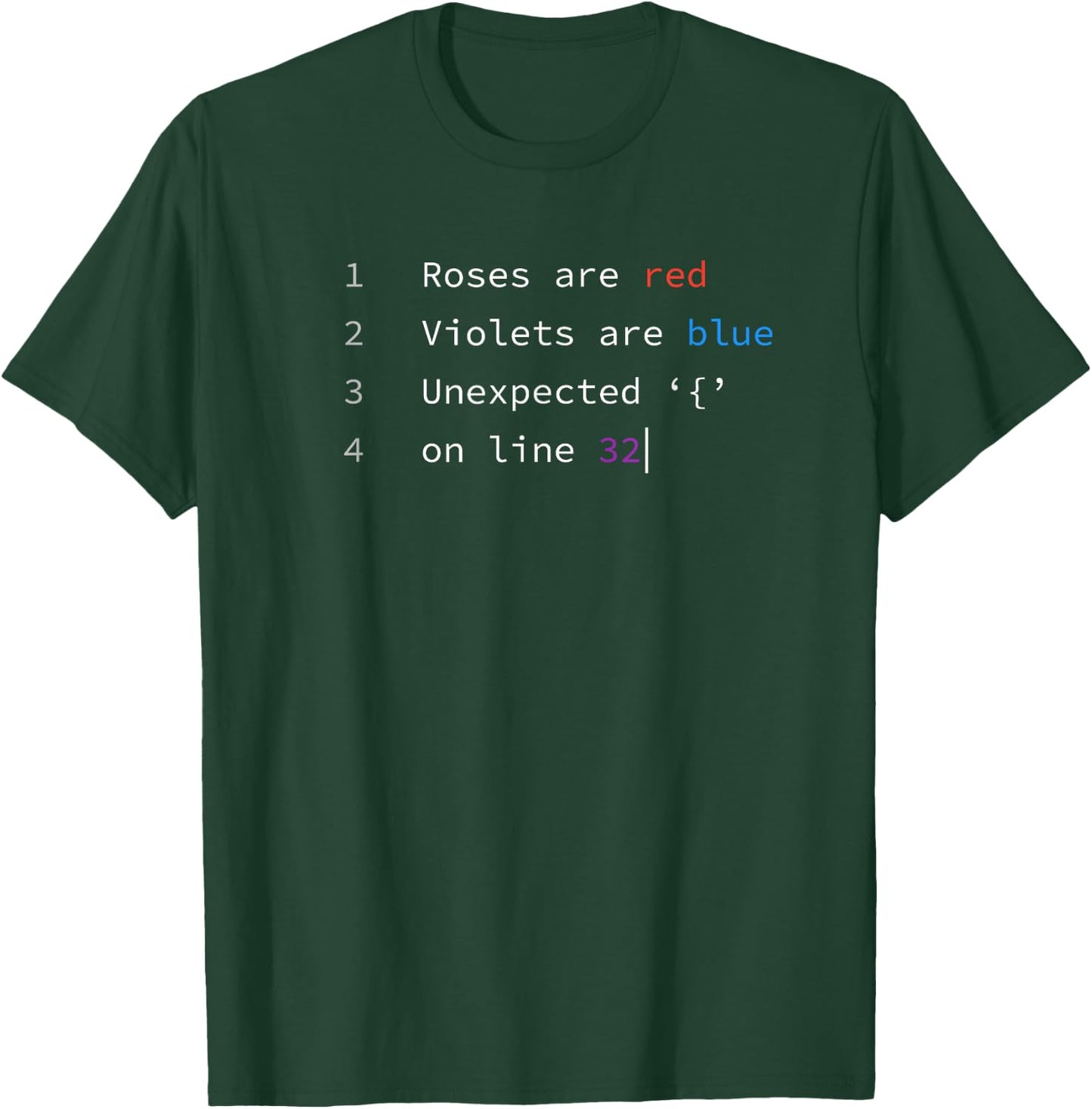 Roses are Red T Shirt Funny Coding Programming T-Shirt - T-Shirt | Forest