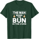 The Man Behind The Bun In The Oven Funny Pregnancy Reveal T-Shirt - T-Shirt | Forest