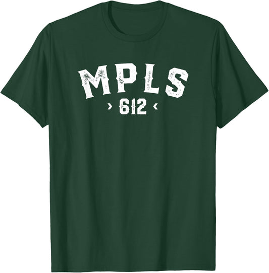 Vintage Minneapolis MPLS 612 Area Code T-Shirt - T-Shirt | Forest