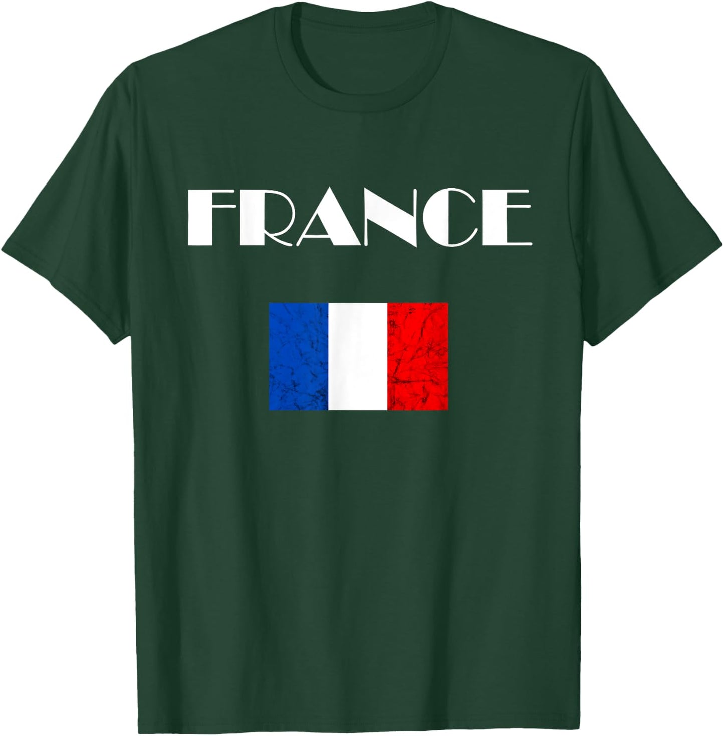 France Flag French Roots French Pride Vintage French Flag T-Shirt - T-Shirt | Forest