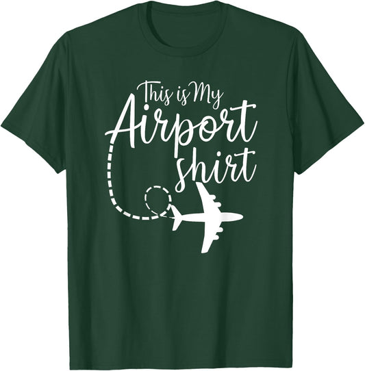 This Is My Airport Airplane Mode Traveling Vacation T-Shirt - T-Shirt | Forest