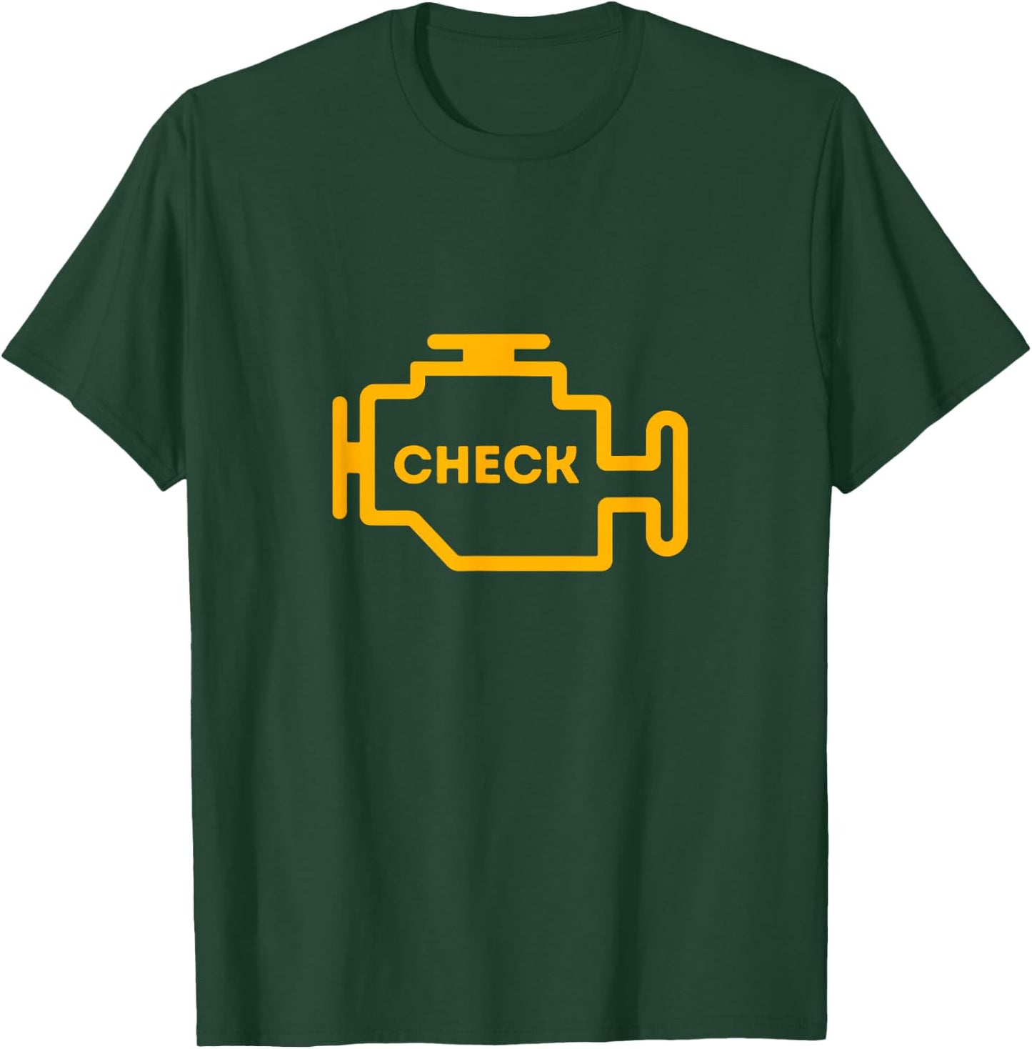 Check Engine Light Funny Mental Health Awareness Car Engine T-Shirt - T-Shirt | Forest