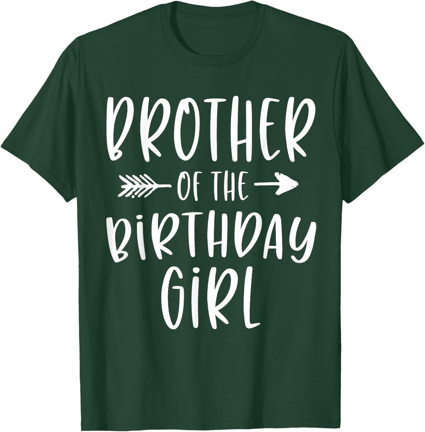 Brother of the Birthday Girl Sibling Birthday Party T-Shirt - T-Shirt | Forest