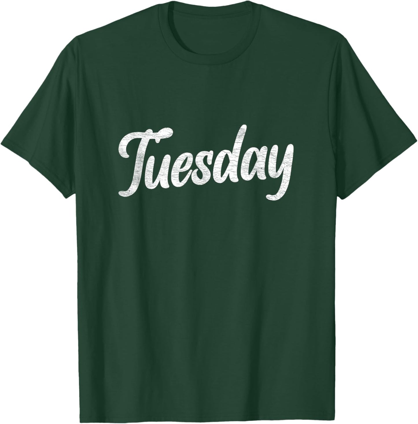 Tuesday Distressed Retro Fun Days of the Week Weekday T-Shirt - T-Shirt | Forest