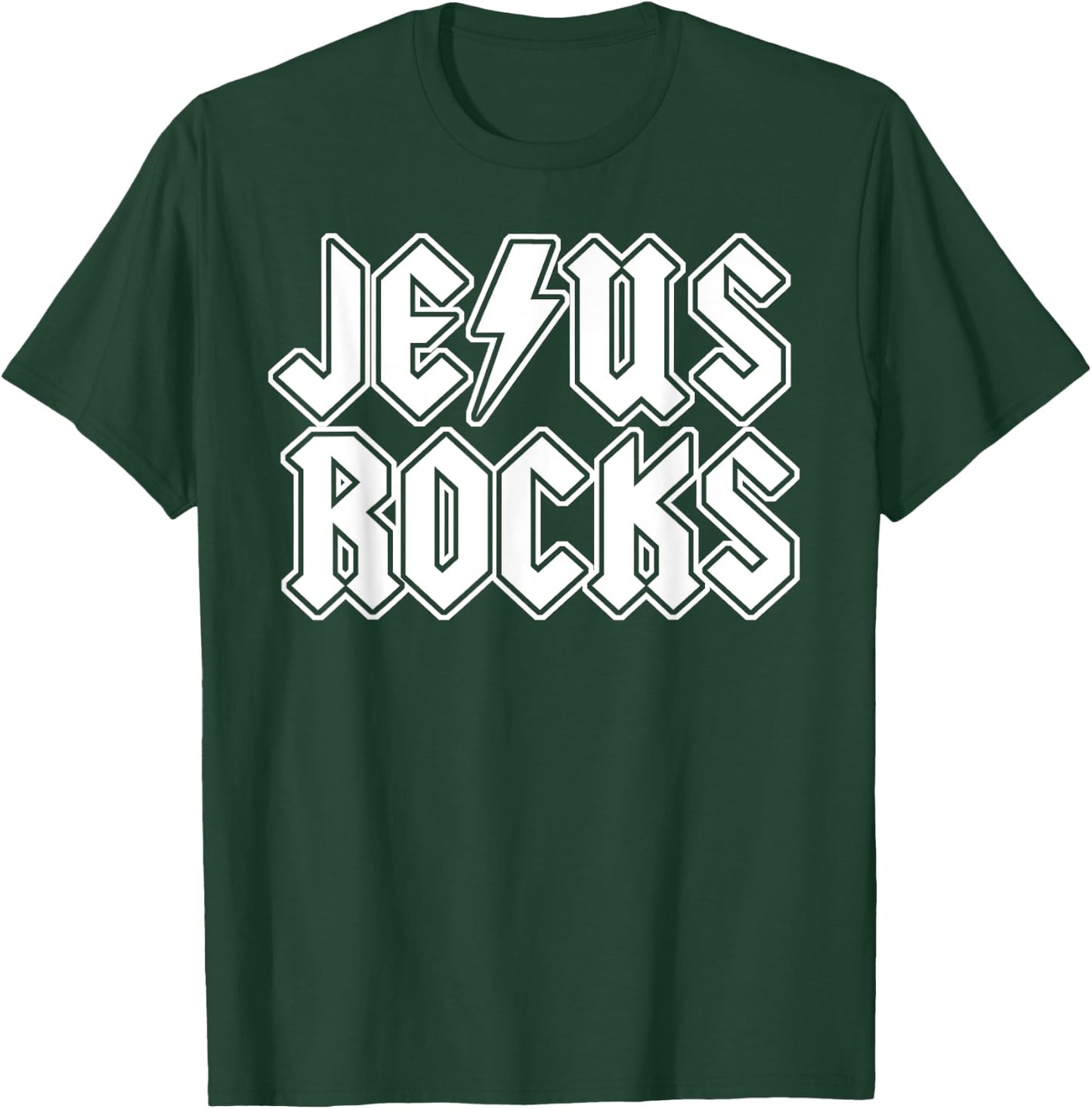 Jesus Rocks funny Christian Rocker Jesus Rocks T-Shirt - T-Shirt | Forest
