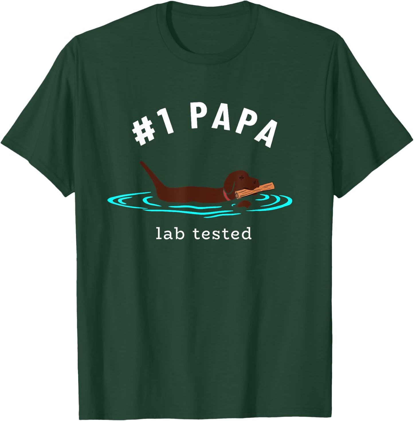 Lab Grandpa Chocolate Labrador Retriever Dog #1 Papa Men T-Shirt - T-Shirt | Forest