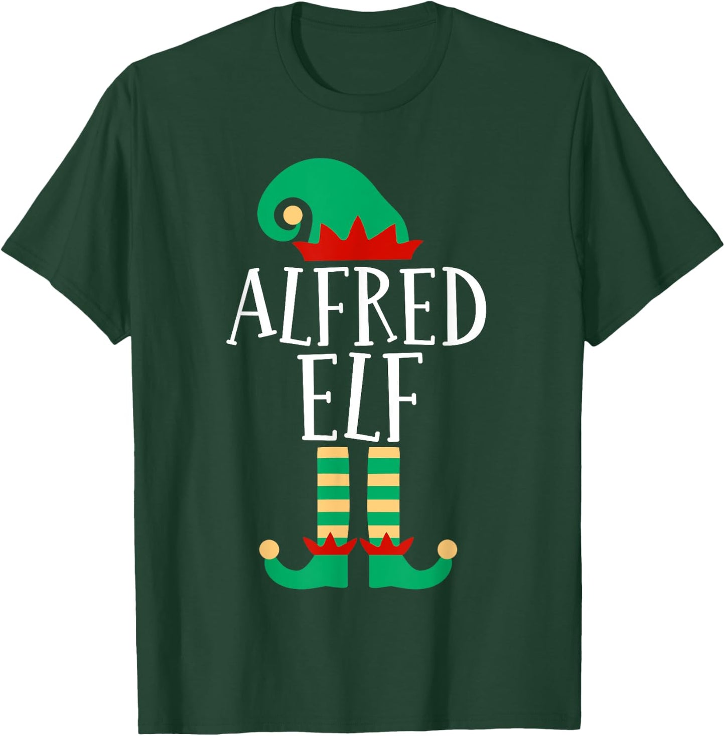The Alfred Elf Funny Family Matching Christmas Pajamas T-Shirt - T-Shirt | Forest