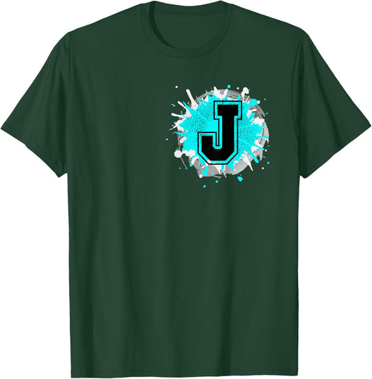 Monogram Letter J Alphabet Initials For Names Starting With T-Shirt - T-Shirt | Forest