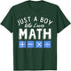 Just a Boy who loves Math Algebra Funny Mathematics T-Shirt - T-Shirt | Forest