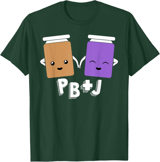 PB+J Cute Peanut Butter & Jelly Matching Costume Set Shirts T-Shirt - T-Shirt | Forest