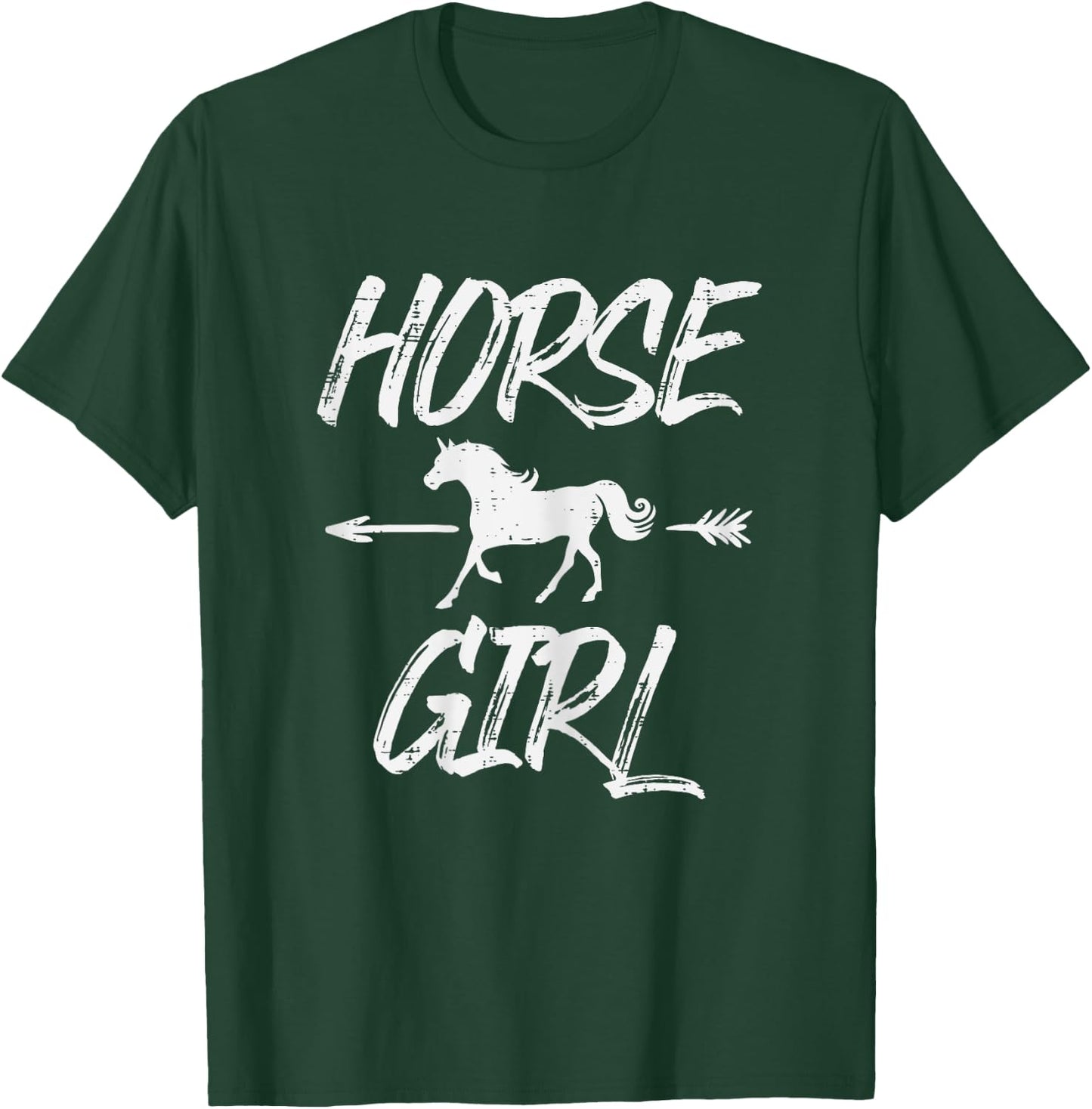 Horse Girl Animal Horseback Riding Equestrian Girls Women T-Shirt - T-Shirt | Forest
