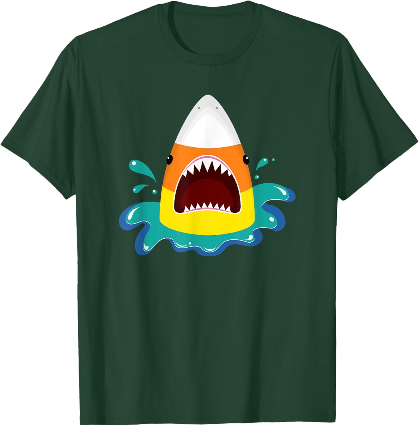 Halloween Candy Corn Shark T-Shirt - T-Shirt | Forest
