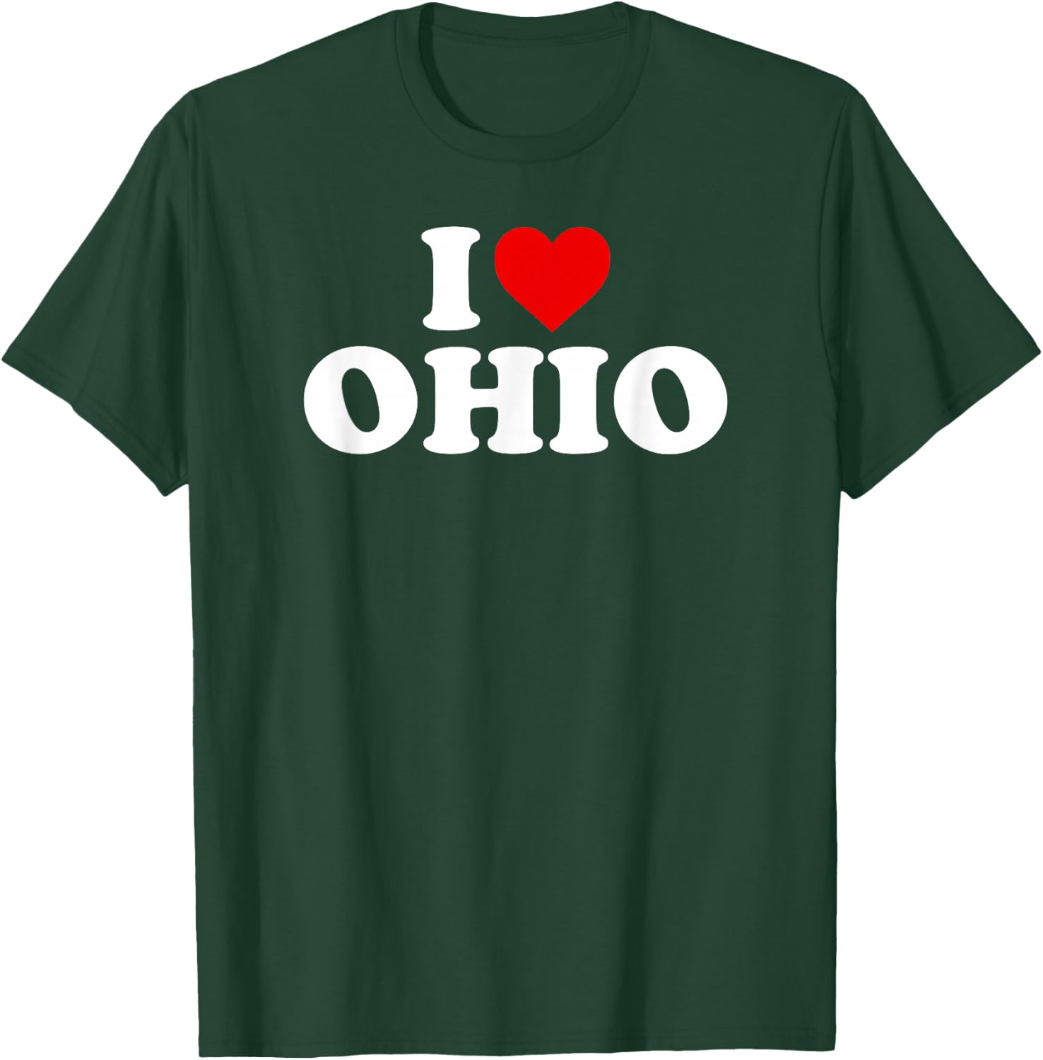 I Love Ohio Heart T-Shirt - T-Shirt | Forest
