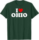 I Love Ohio Heart T-Shirt - T-Shirt | Forest