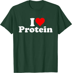 I Heart Love Protein T-Shirt - T-Shirt | Forest