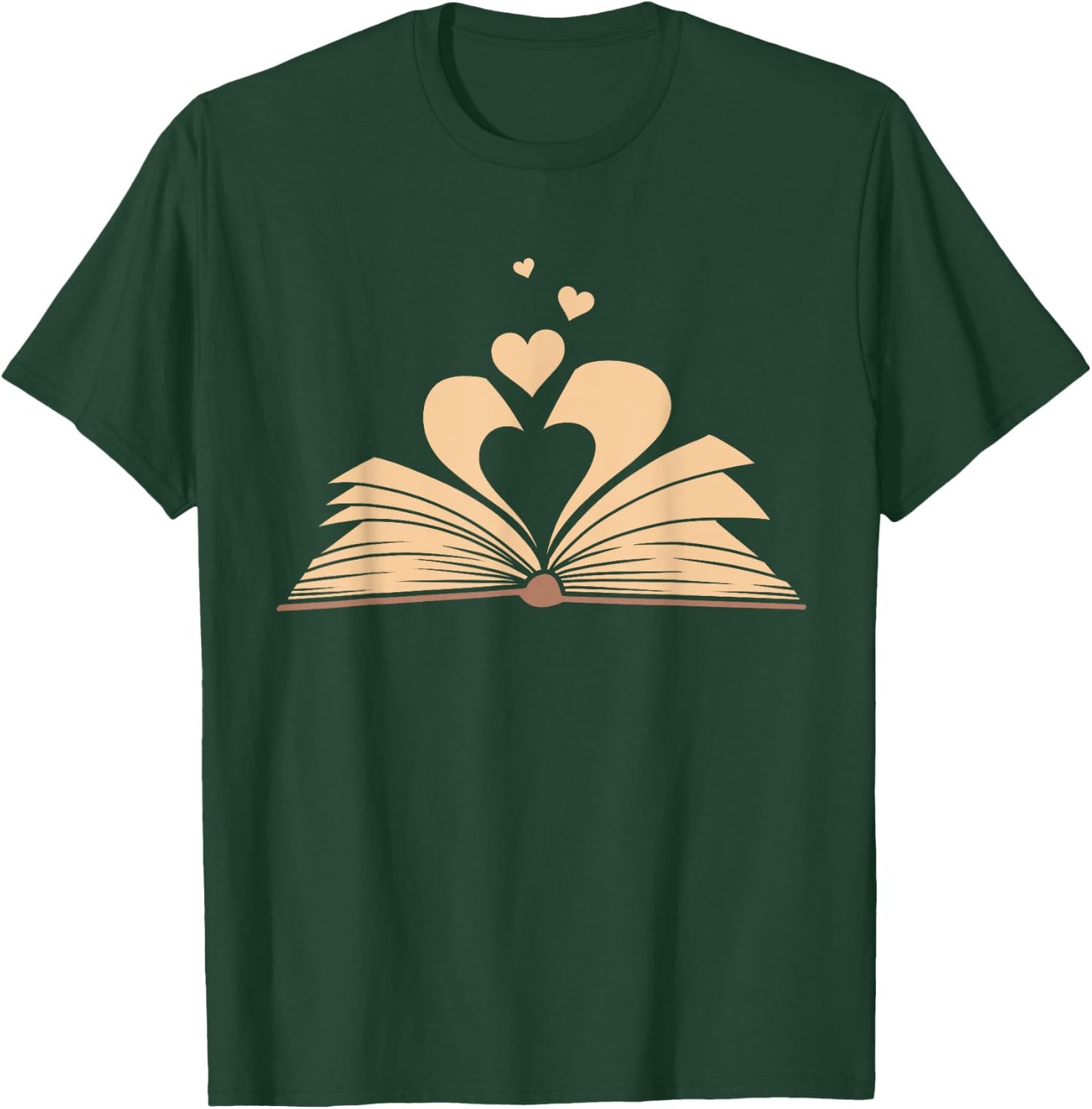 Funny Book Lover Design Men Women Kids Bookworm Librarian T-Shirt - T-Shirt | Forest